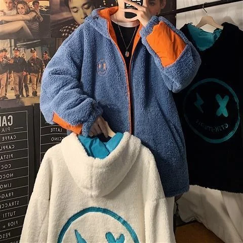 Куртка плюшевая Тедди с капюшоном для мужчин и женщин толстая модная корановая