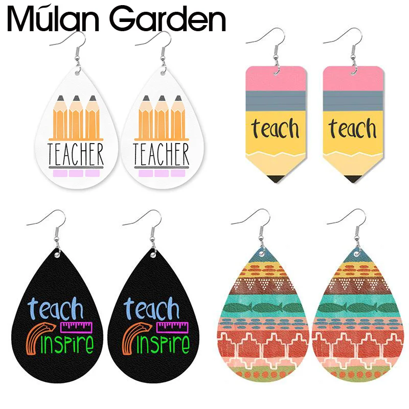 Серьги M & G из сплава и искусственной кожи милые украшения сделай сам в форме