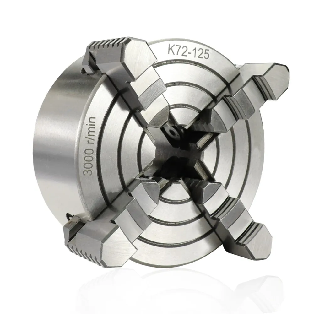 4 jaw lathe chuck K72-80 K72-100 K72-125 manual self-centering diy metal wood tools |
