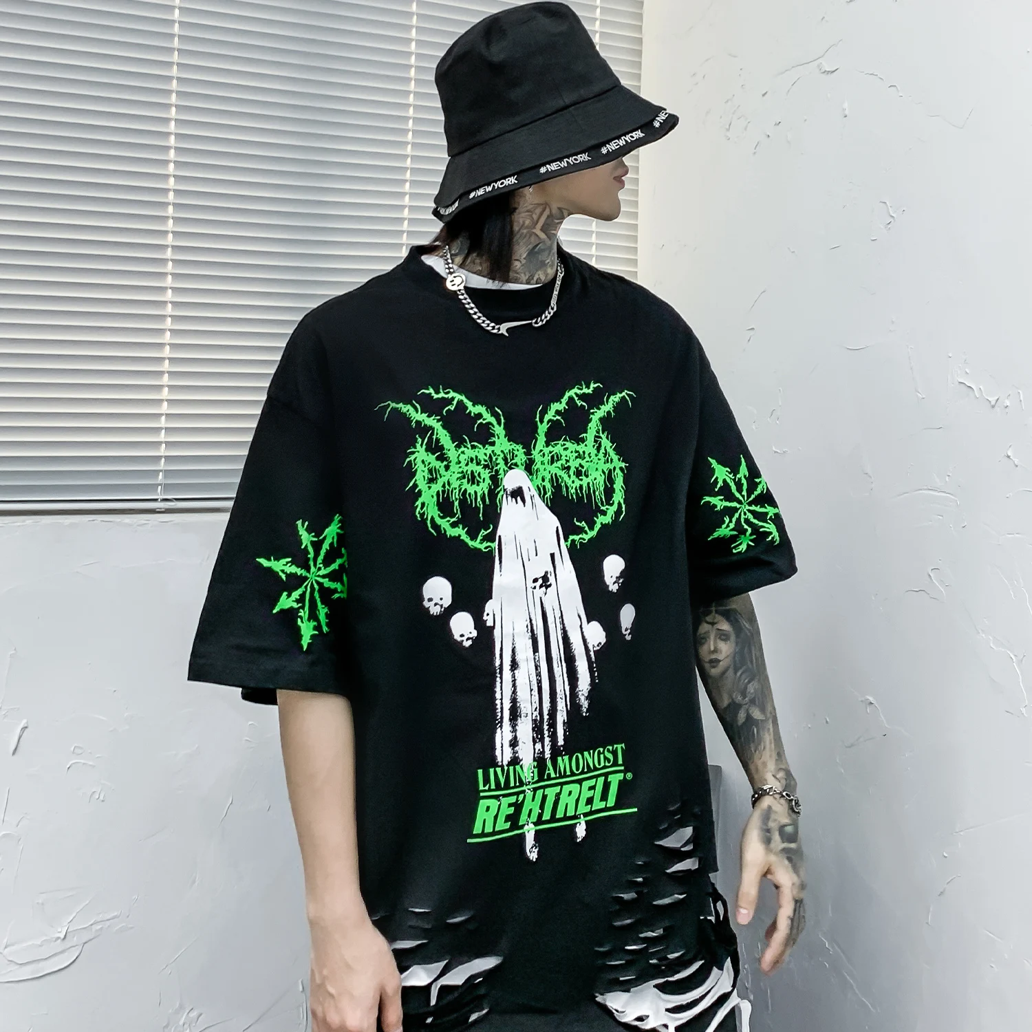 Мужская футболка в стиле хип-хоп с коротким рукавом | одежда