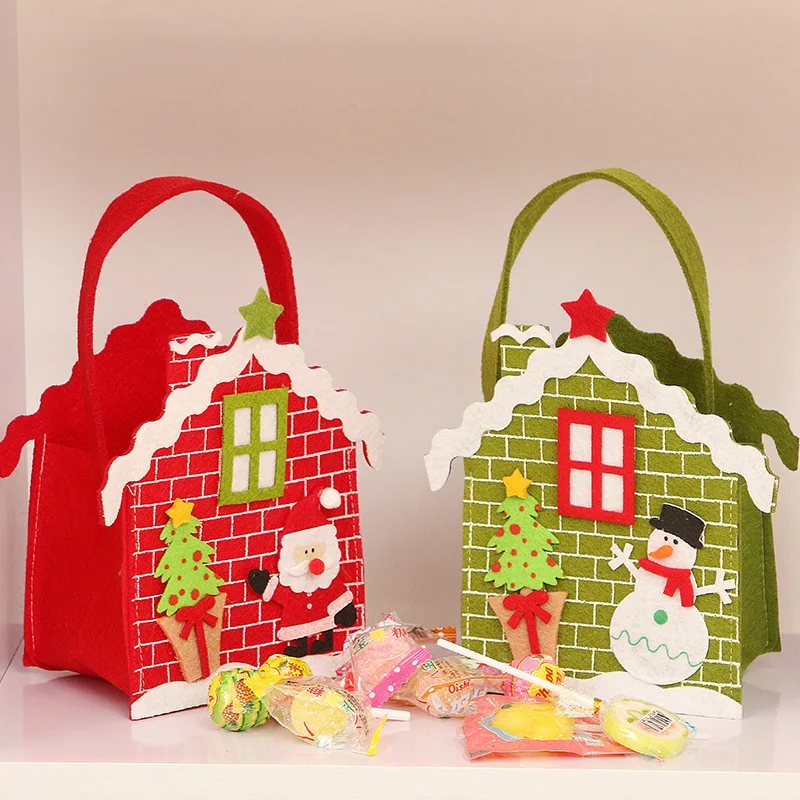 Рождественское печенье конфеты мешок дети подарки Сумочка рождественские