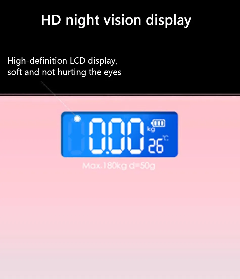 Напольные весы для ванной комнаты стеклянные Смарт Электронные с батарейным
