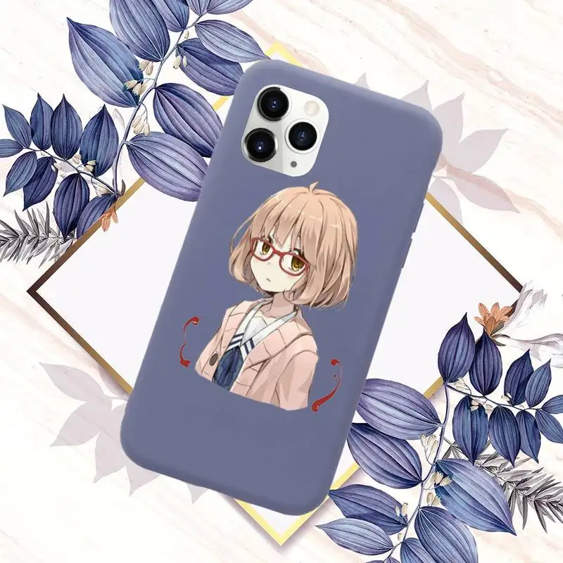 

Kykai no Kanata Anime cartoon Phone Case Candy Color for iPhone 11 12 mini pro XS MAX 8 7 6 6S Plus X SE 2020 XR