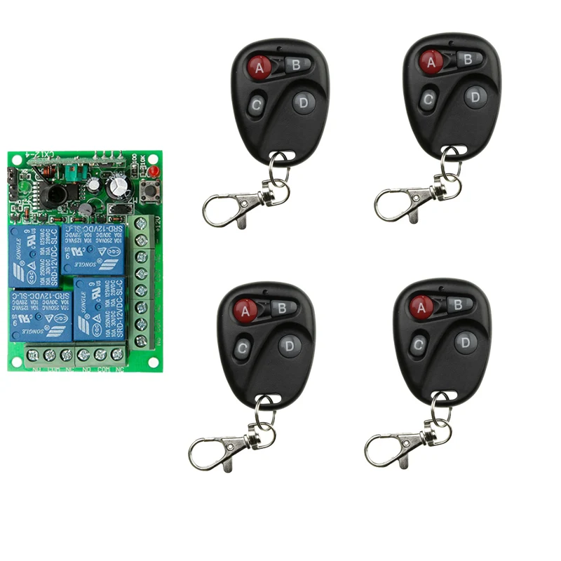 DC12V 24V 4CH 10A беспроводной пульт дистанционного управления Переключатель системы