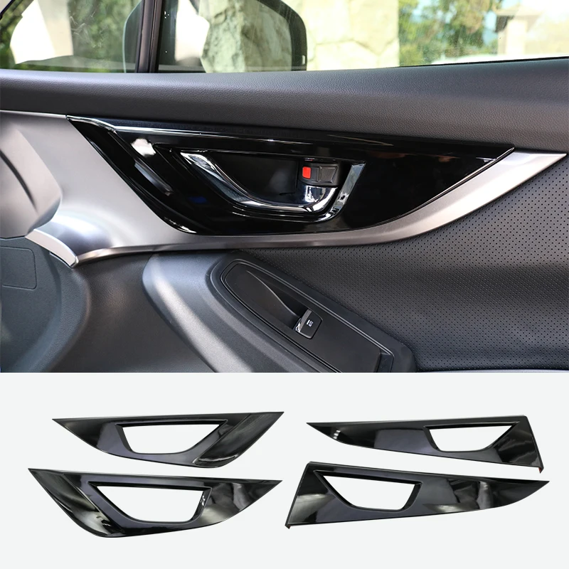 

For Subaru XV Black Accessories Front Air Vent Outlet Control Panel Decor Car Door Handle Sequins Frame Car Interior Accessories