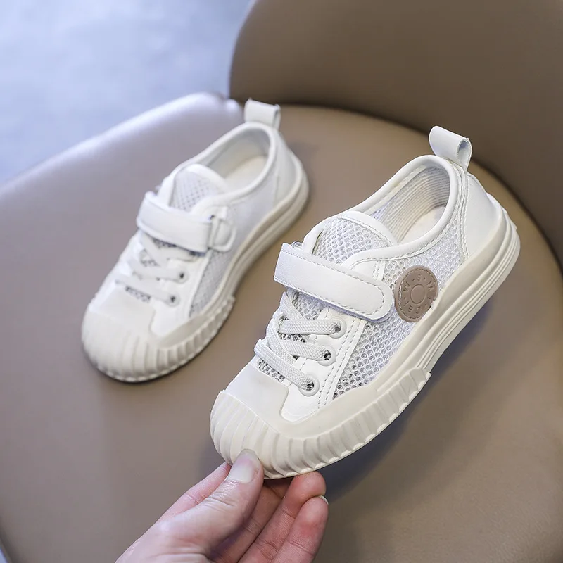 Кроссовки Детские с ракушками дышащие модная повседневная спортивная обувь для