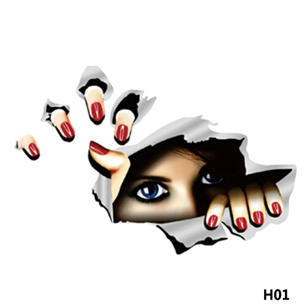 

For 3D Creative Eyes Peeking Voyeur Monster Sticker Auto Car Hoods Rear Window Decal Decoration