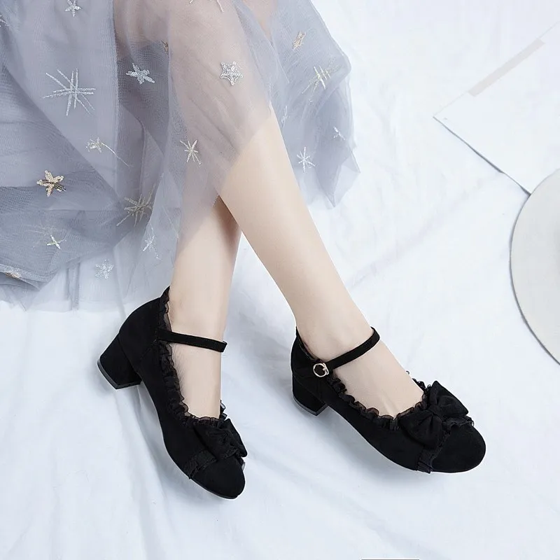 YMECHIC/Коллекция 2020 года сезон весна Милые пикантные туфли принцессы в стиле Лолиты