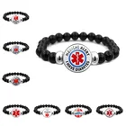 Браслет с эластичными бусинами купол Кабошон стекло у меня диабетический диабетик тип 1 Тип 2 фото изображение Очаровательная фотография