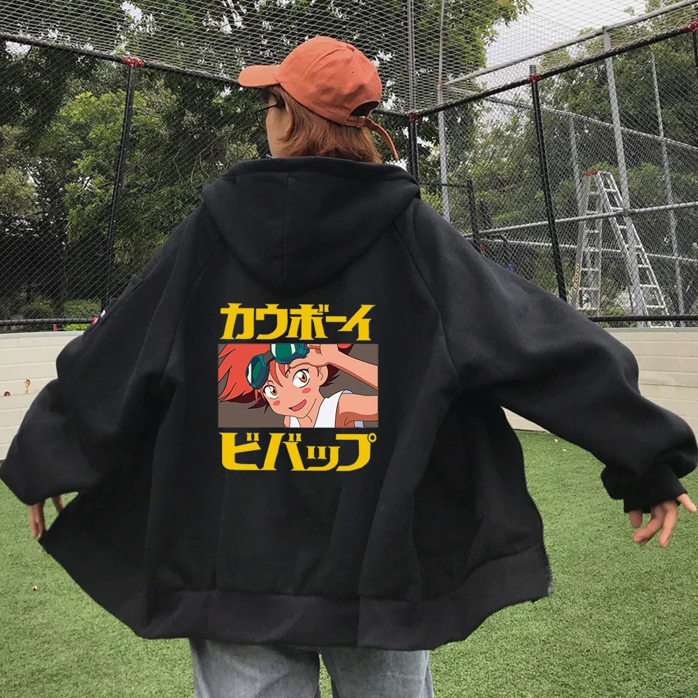 

Cowboy Bebop Parallel Bars Hoodie Women Zipper Sweatshirts Casual Spring Autumn Winter Letter Hooded Autumn Clothes Harajuku