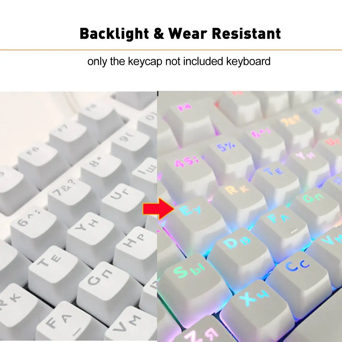 Французские/русские универсальные колпачки для механической клавиатуры 106