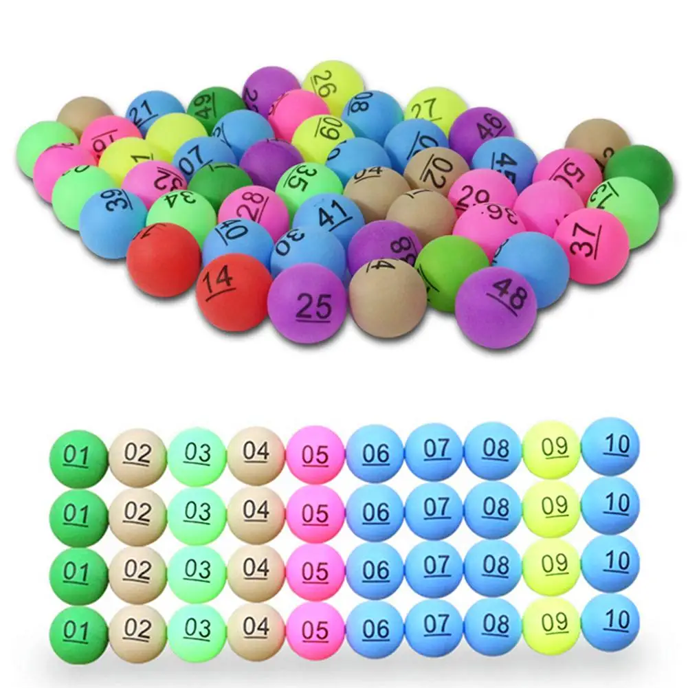 

50Pcs 2.4g Colorful Entertainment Ping Pong Balls With Number Table Tennis Ball For Lottery Game Advertisement And Lottery
