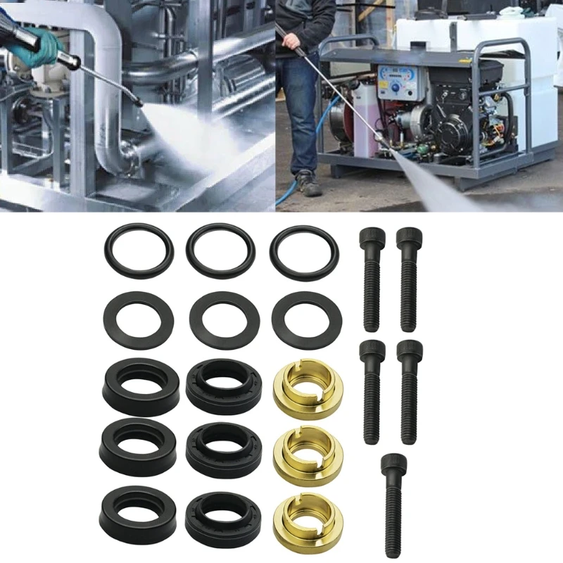

High Pressure Washer Seal Kit 190595GS Pressure Washer Replacement Seal Kit for Some Medium Frame Pressure Washer Pumps