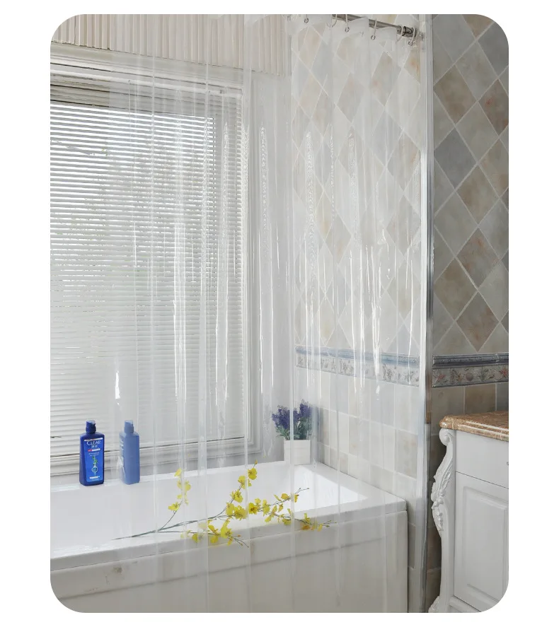 Высококачественная прозрачная Водонепроницаемая Шторки для ванной с защитой от