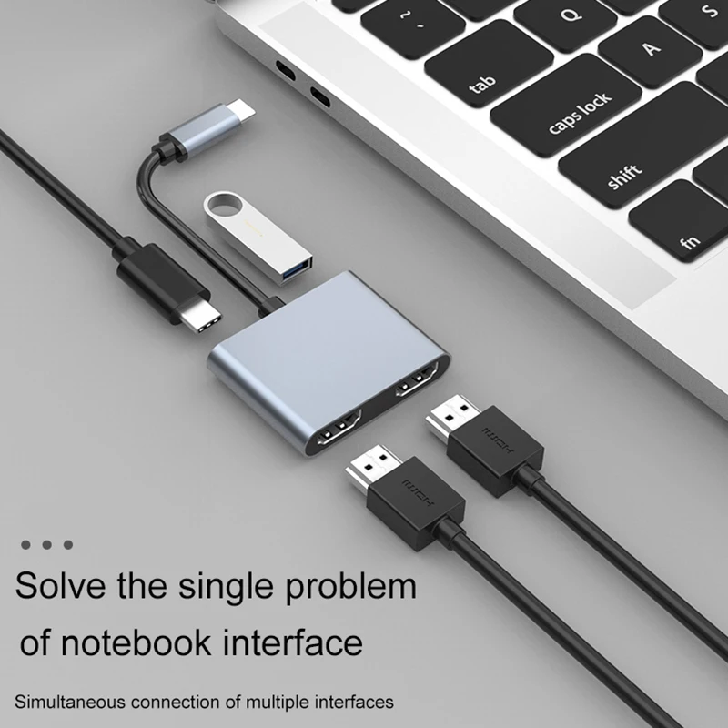 4k HD USB Тип c для двух HDMI совместимый 87 Вт PD 3 0 концентратор дисплей двойной экран C
