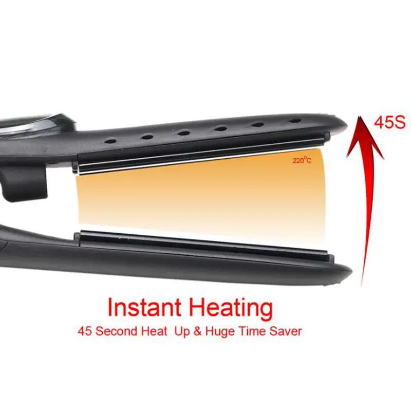 Professional Steam Hair Straightener Ceramic Flat Iron Sprayer Curler Fast Warm Up Styling Tool | Красота и здоровье