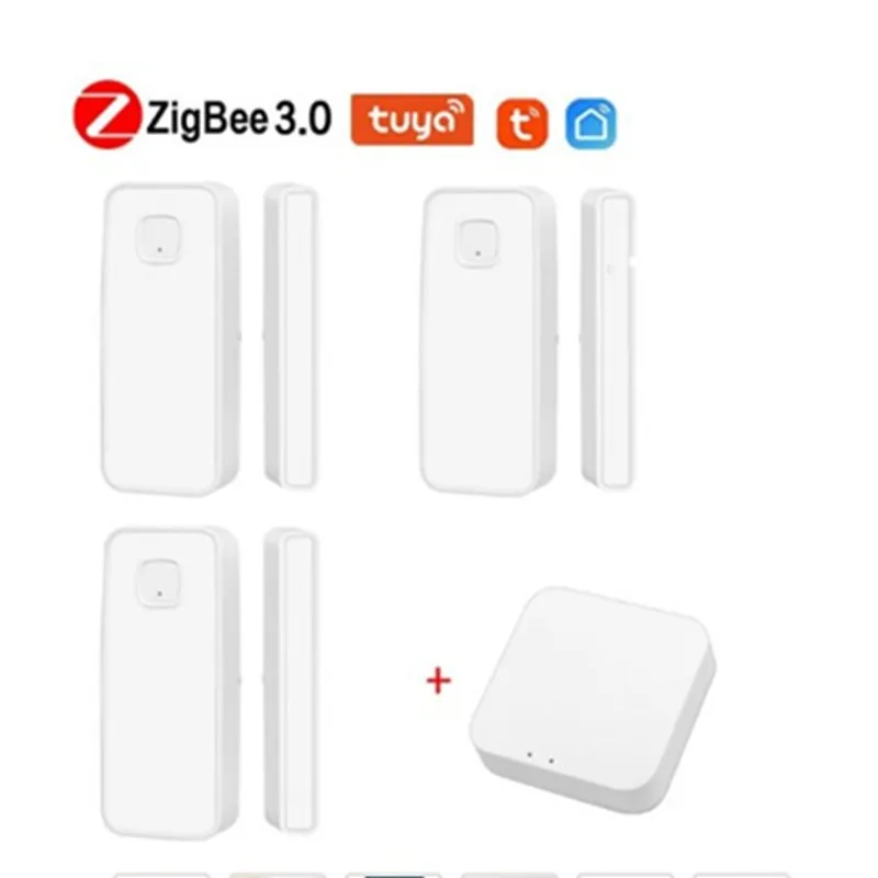 

Дверной смарт-датчик Tuya Zigbee, виброобнаружение, защита от взлома дома, работает с Alexa Google Home