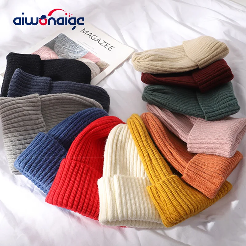 

Hot Sale Knitted Hat Winter Warm Hat For Men Beanie High Quality Cotton Elastic Size Adjustable Unisex Female Camouflage Caps