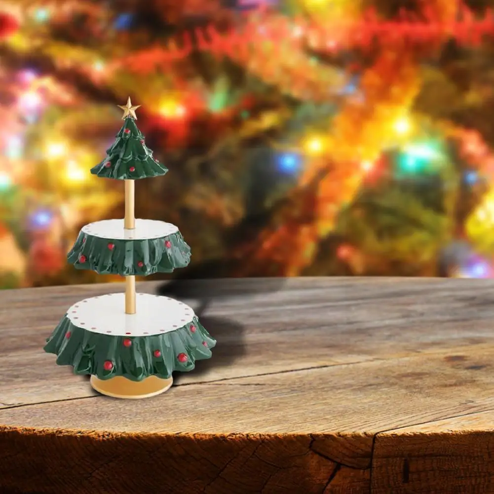 

Christmas Tree Bowl Holder Food Divider Holiday Resin Candy Tray Fruit Dish Decorations Cake Plate Tableware Shelf Kitchen H4k1