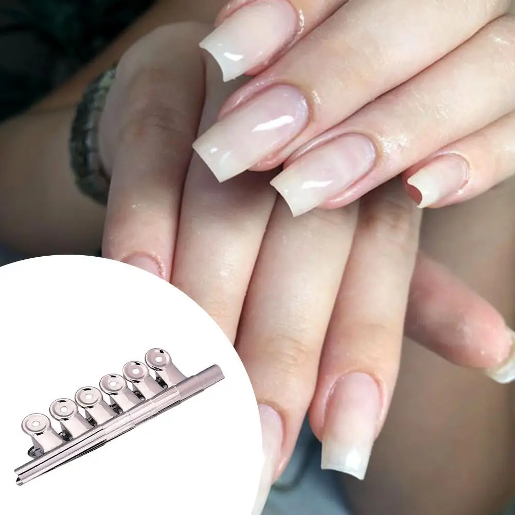 6 шт Сталь кривая C наращивание ногтей инструмент для Pincher зажимы волокна Стекло