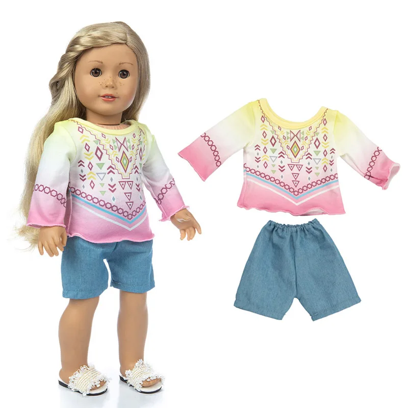 

Новый костюм ковбоя, подходит для куклы американской девочки, 18-дюймовая кукла, рождественский подарок для девочки (продается только одежда...