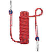 outdoor climbing rope rock rope safety rope climbing rope with buckle climbing rope with carabiner 10m 32ft