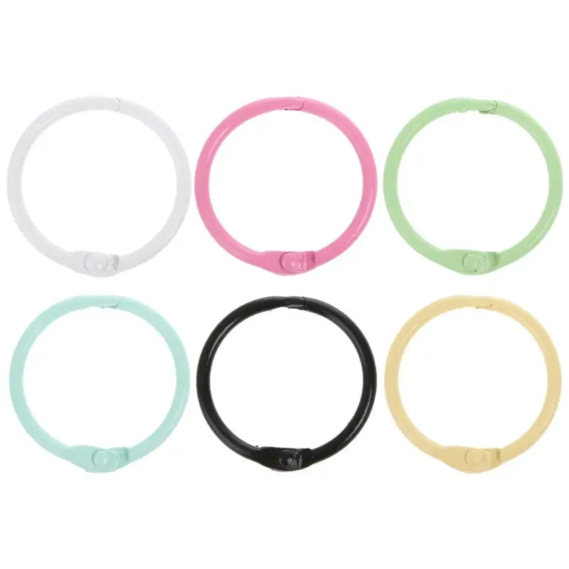 Оптовая продажа 10 шт. металлические кольца обручи для книг альбомов школьных и