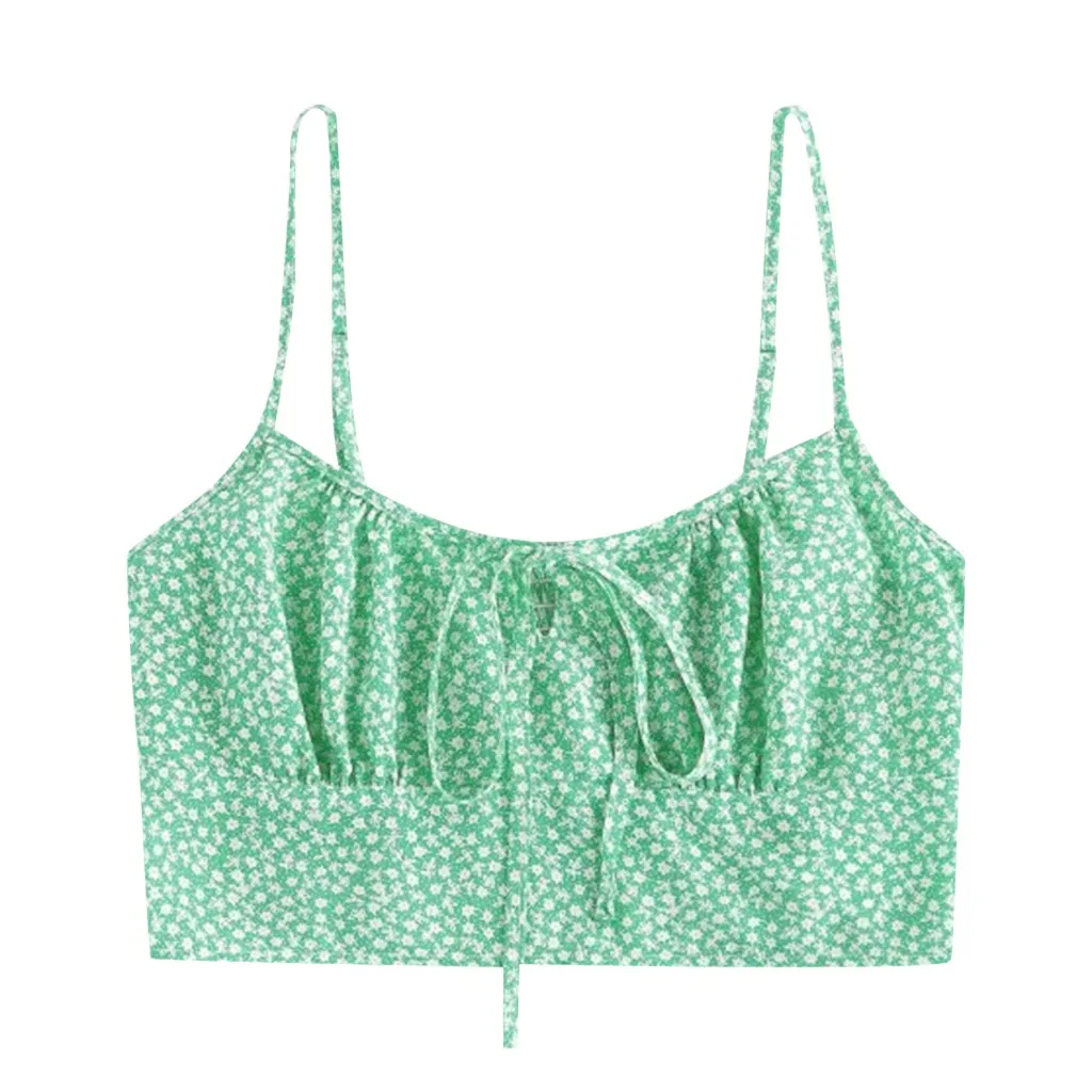 Женский укороченный топ в горошек темно-синий зеленый желтый французском стиле