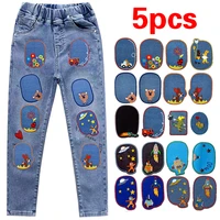 5pcs sewing elbow knee patches on patch for clothing jeans stripes stickers embroidered badge man woman cloth accessaries 2020