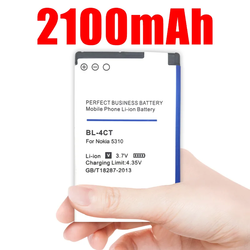Новый литий ионный аккумулятор большой емкости для телефона 2100 мАч BL 4CT BL4CT Nokia 5310