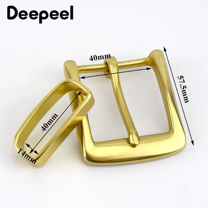 Deepeel 40 мм твердая латунная пряжка для ремня мужчин и женщин металлическая головка