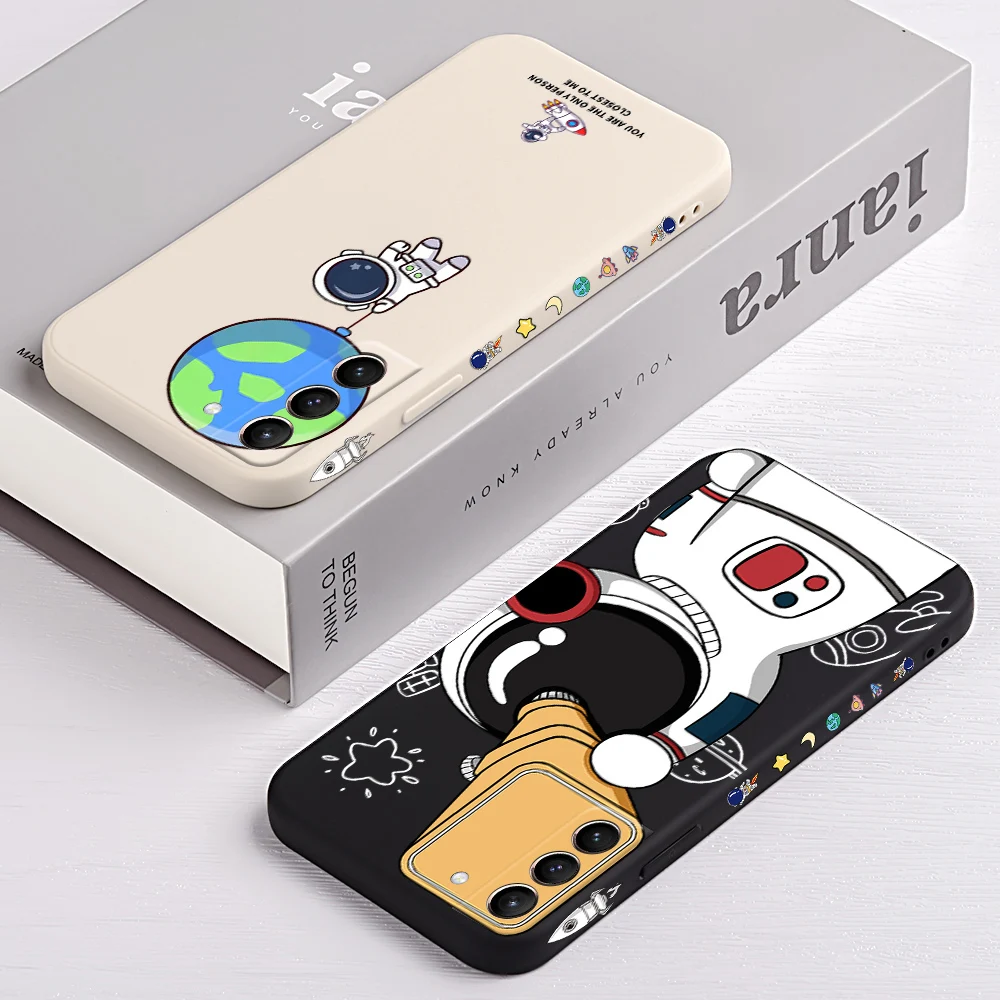 Чехол для телефона с астронавтом Samsung S21 Ultra S22 S20 Plus A53 A73 M12 M40S M10S M32 M52 FE | Мобильные
