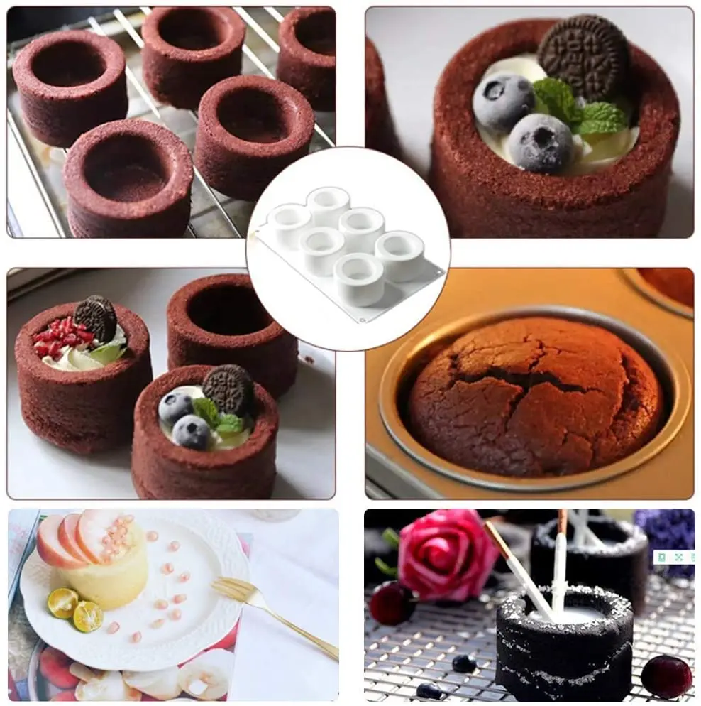 

6 Holes Silicone Concrete Molds Flower Pot Cement Mold Planter Succulent Plant Gypsum Flowerpot Holder Home Decor DIY Clay Mould