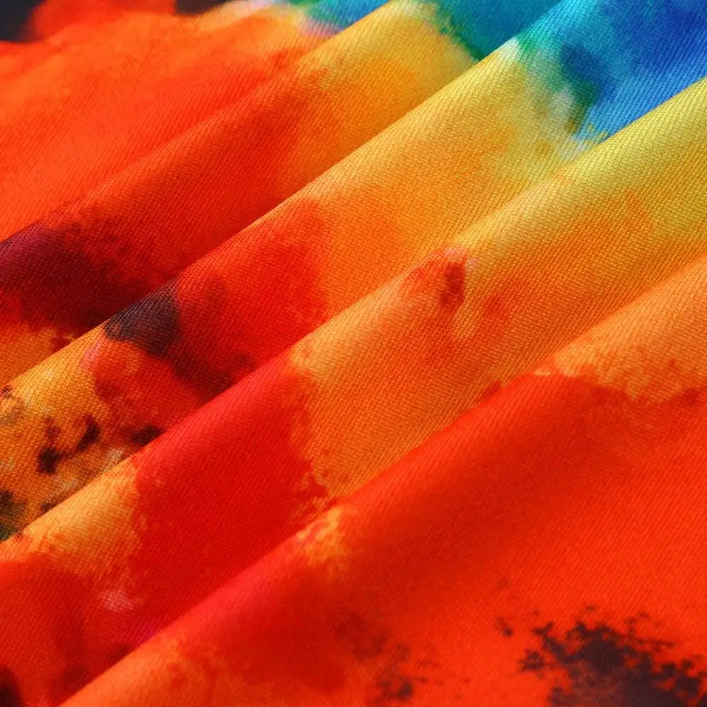 Обтягивающий женский комбинезон с принтом многоцветный Повседневный