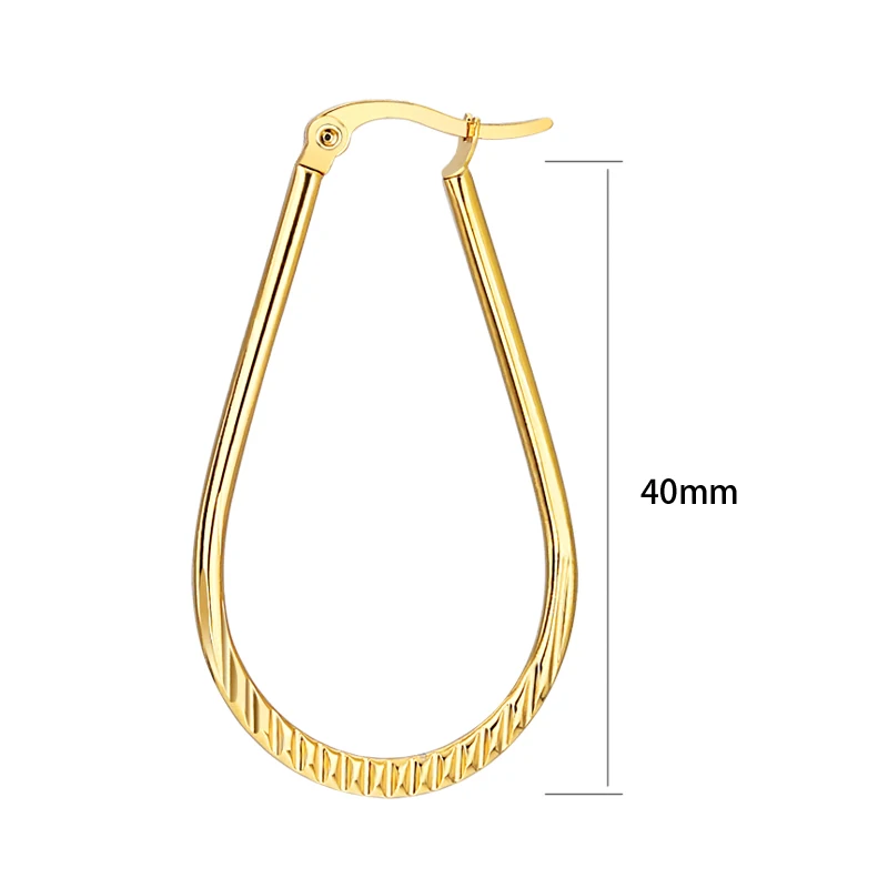 Vintage Gold/Silver Steampunk Hoop Earrings Ear Clip Party Gifts For Women Stainless Steel Earring Creole Gold | Украшения и