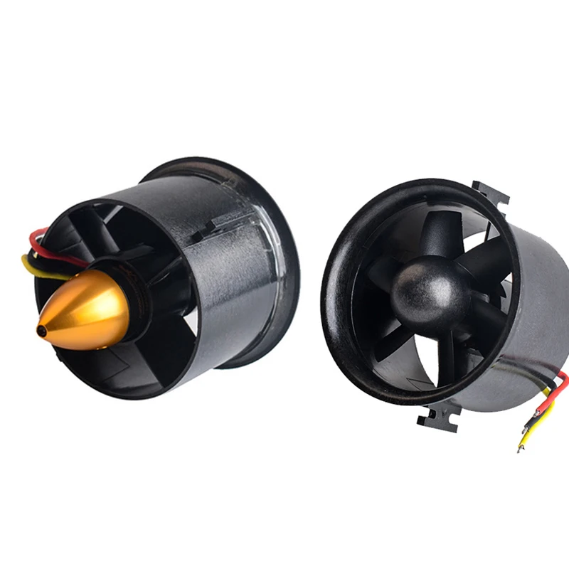 6 листьев 70 мм воздуховод вентилятор и 3000KV бесщеточный мотор Outrunner для RC EDF Jet Aircraft
