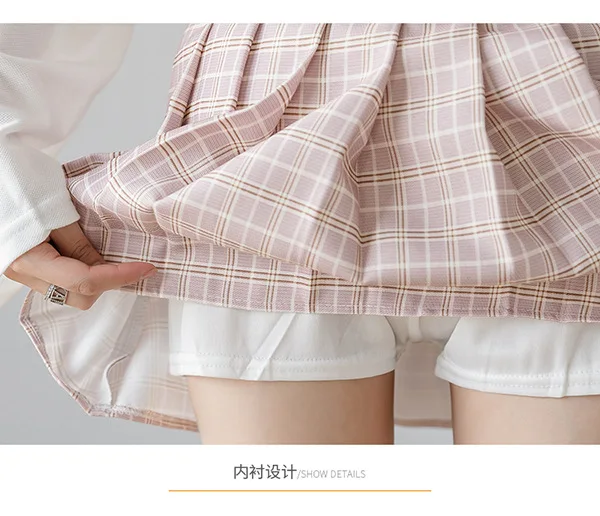 

Summer Women Clothing Skirts Korean High Waist Plaid Mini Skirt Women School Girls Sexy Cute Pleated Skirt with Zipper 2020 New