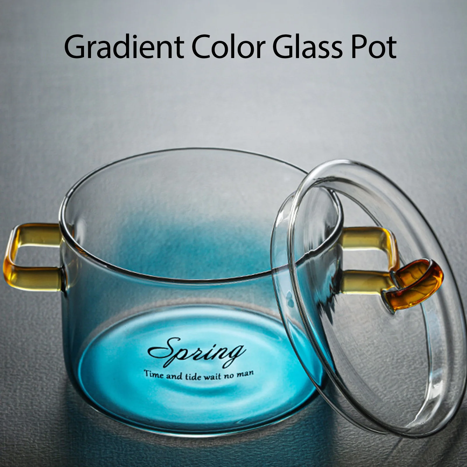 Стеклянная кастрюля с крышкой термостойкая стеклянная варочная поверхность