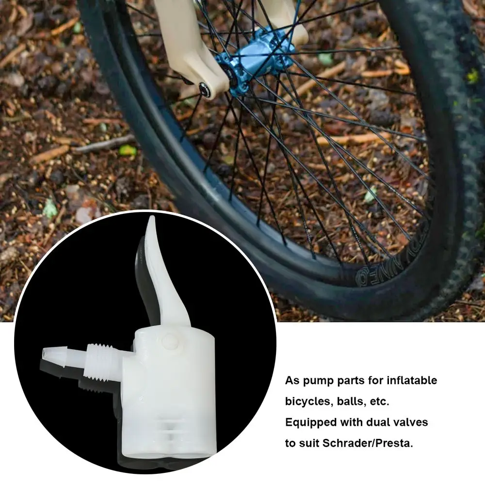 

Plastic Useful Bike Parts Red/White Air Pump Adapter Tyre Tube Replacement Presta Dual Head Cycling Valve Accessory