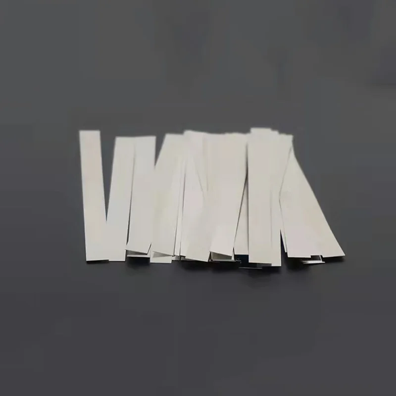 

100 Pcs 0.1 x 8 x 100 mm Pure Nickel Strip Soldering Tab for Battery Welding Ni200