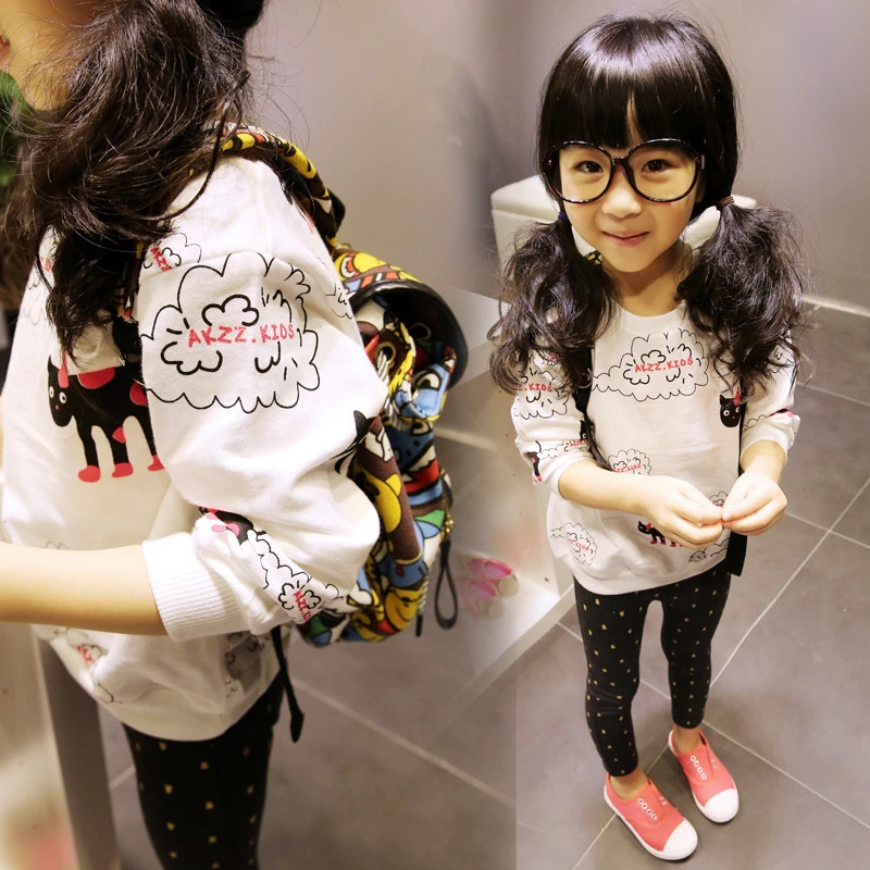 Новое поступление свитшоты для маленьких девочек на весну и осень Детский свитер