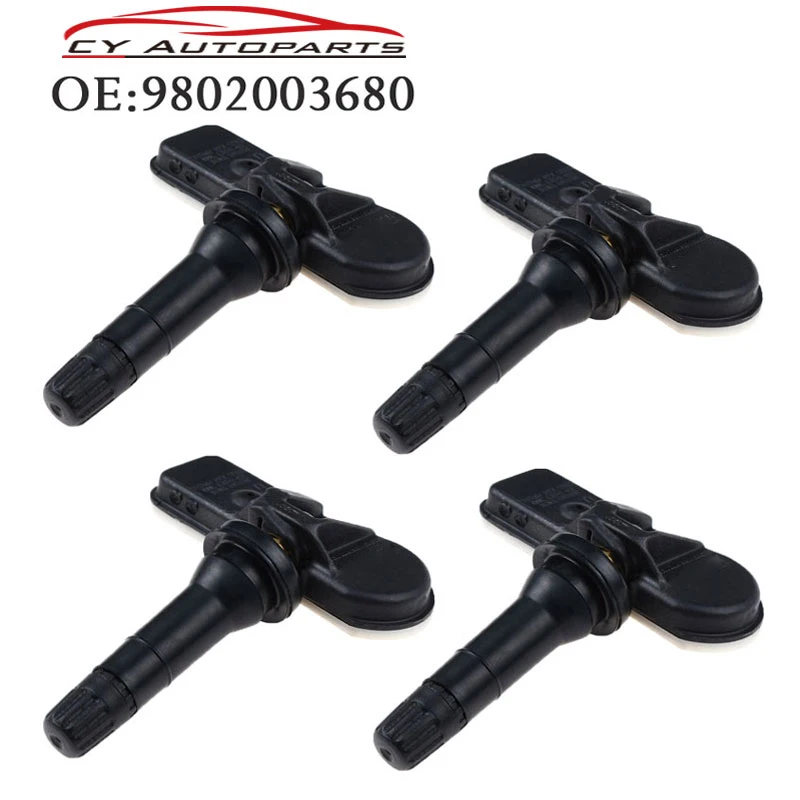 4 шт. новый датчик давления в шинах TPMS для PEUGEOT 208 2012-2015 9802003680 433 МГц | Автомобили и