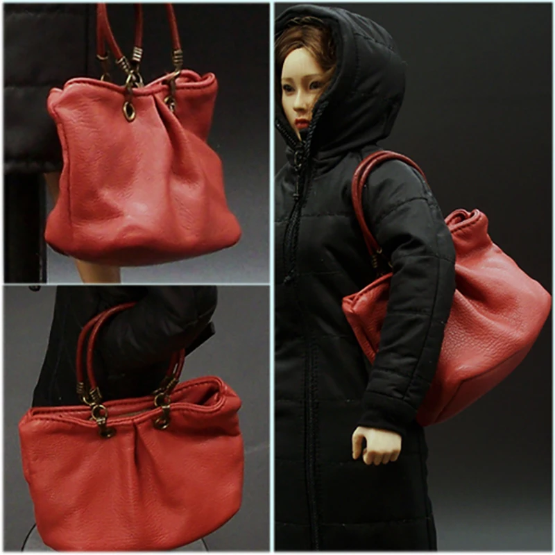 

1/6 Scale Action Figure Clothes Accessories CF-006 Fashion Female Women's Shoulder Bag Red Backpack Messenger Bag For 12" Body