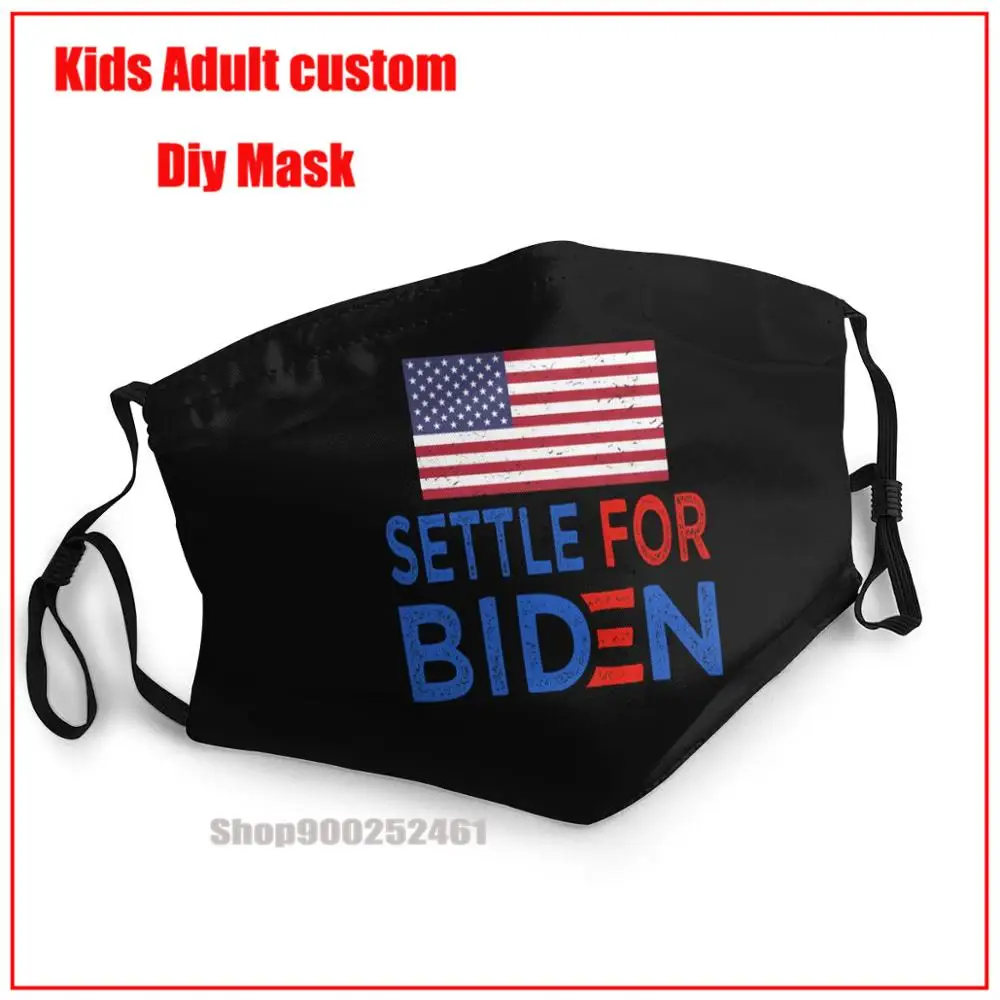 

Settle For Biden American Flag Usa DIY mondmasker harry washable reusable face mask mask pm2.5 funny pattem print grimace ghost