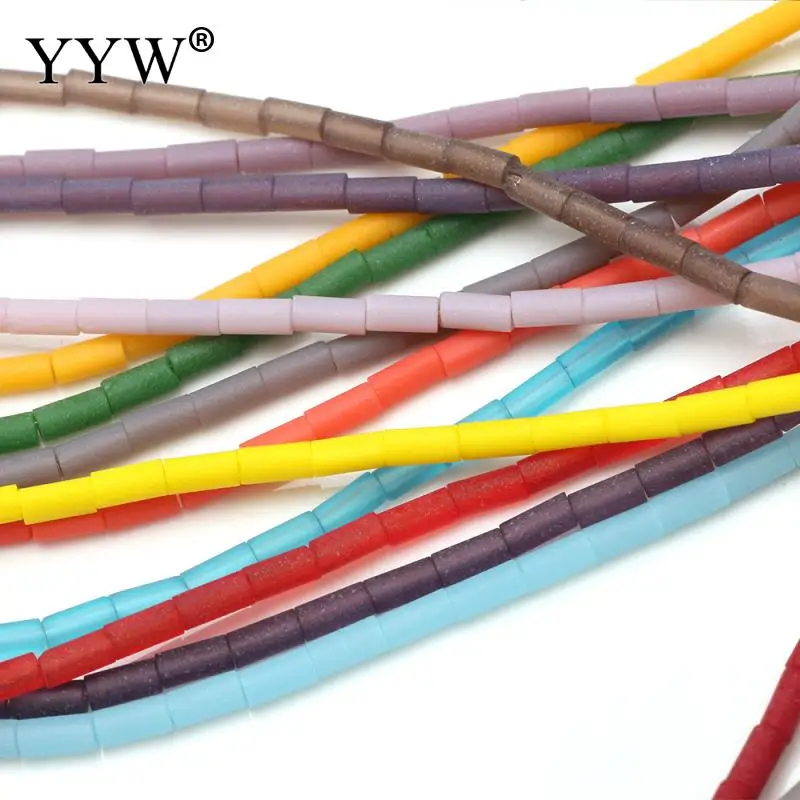 Оптовая продажа 100 шт/трубка 2x5 мм модные стеклянные бусины для DIY браслета Necklacec аксессуары для изготовления ювелирных изделий поставщики