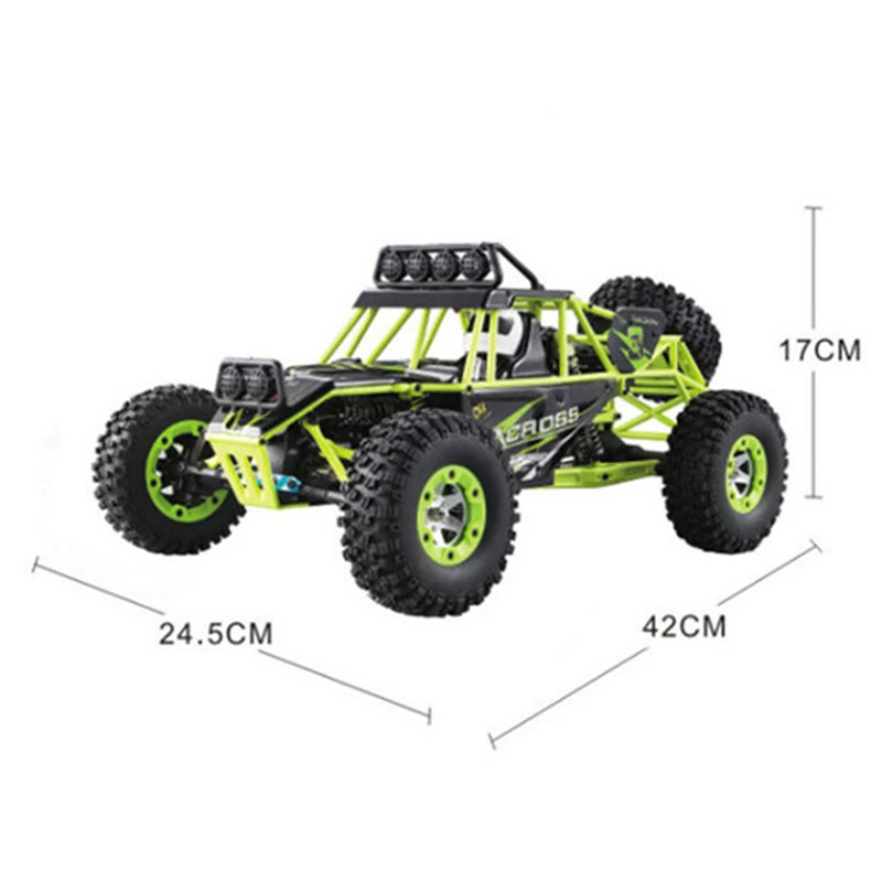 

Wltoys 12428 RC Car 4WD 2.4Ghz 1:12 Radio Remote Control Crawler Off-road Model Toy High Speed 50km/h Vehicle With LED Light