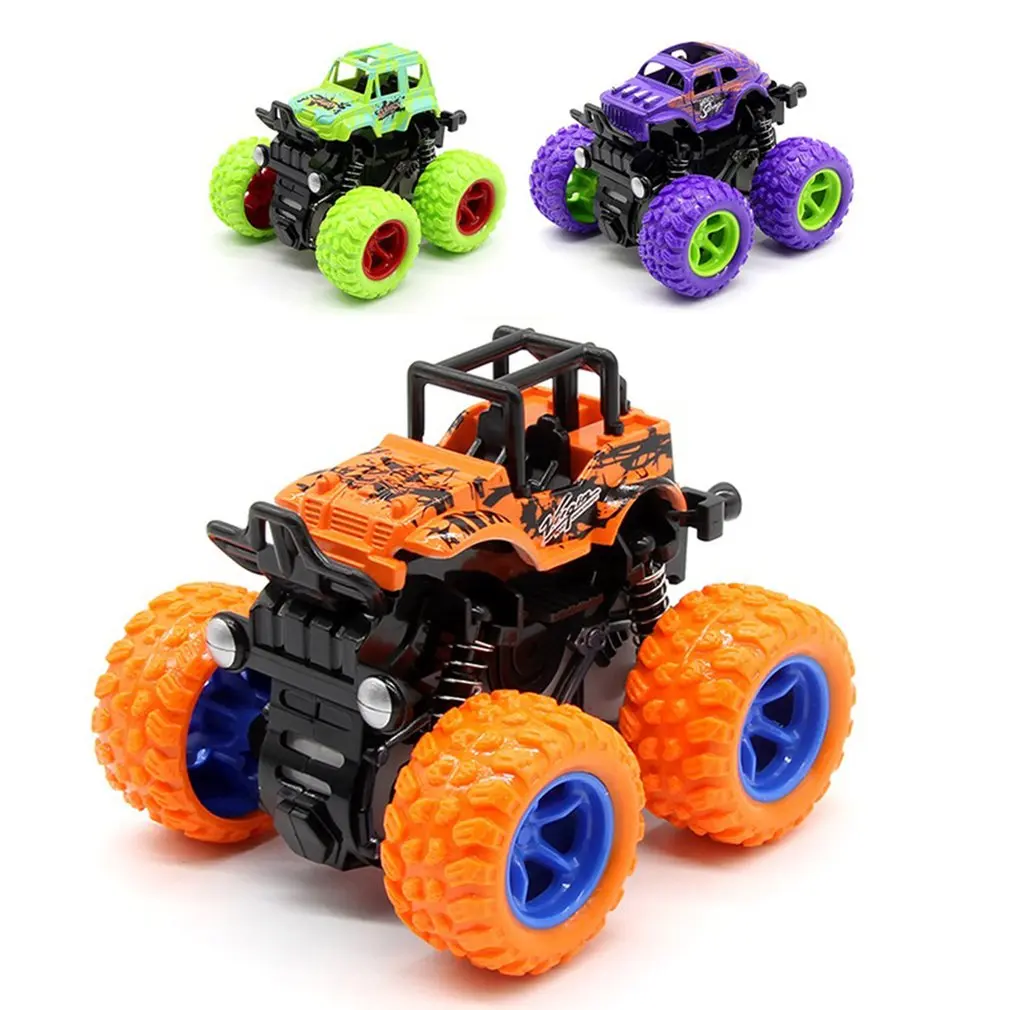 

Bright Color 4WD Truck Toy 4 Wheels Truck Stunt Car Children Toys Car Plastic Off-road Play Vehicle Mountain Truck