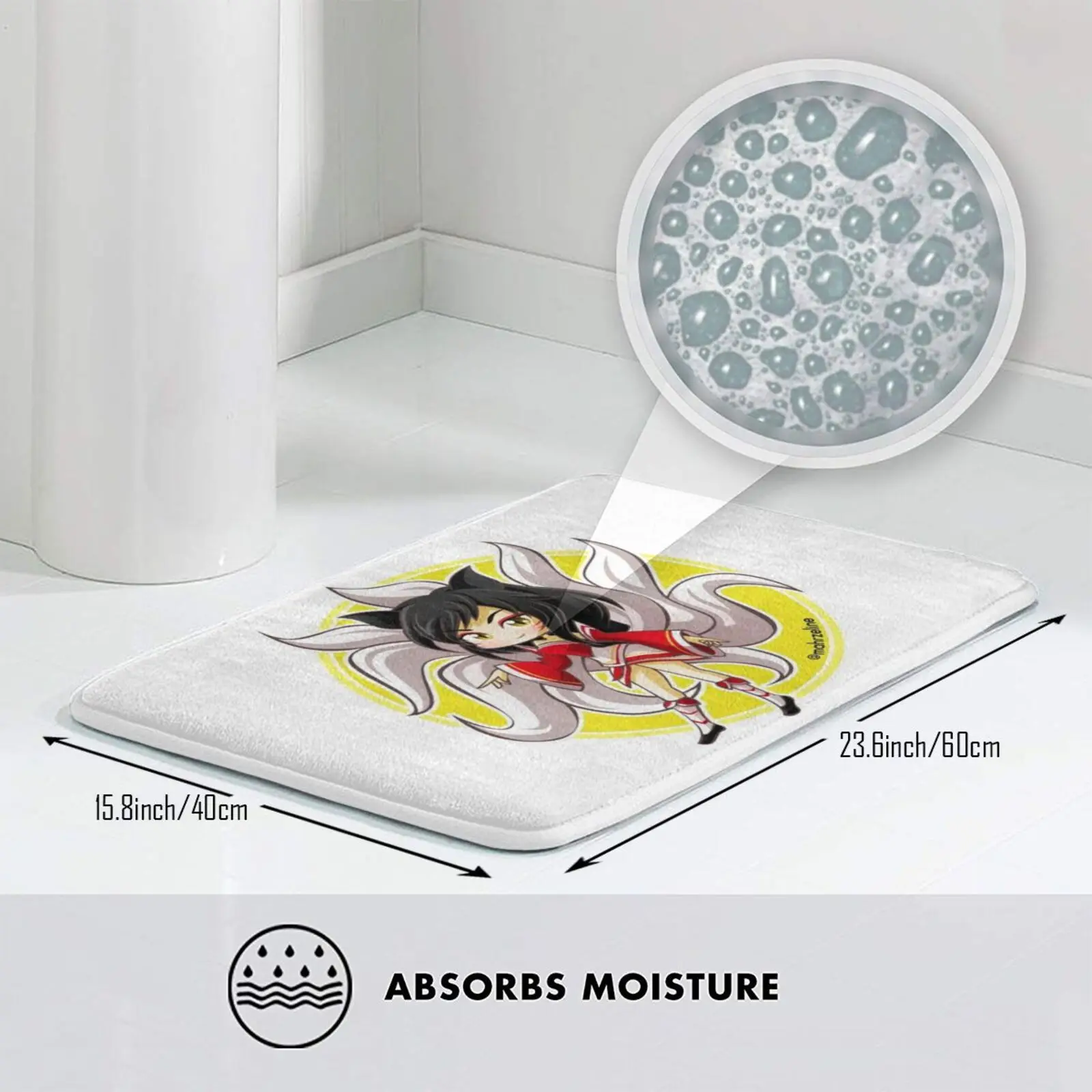 Коврик Ahri коврик подушка Мягкий Нескользящий Riotgames в стиле аниме милый Chibi Kawaii