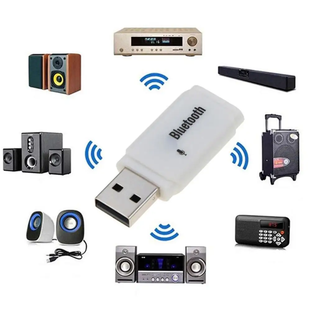 Bluetooth беспроводной USB приемник AUX автомобильный аудио адаптер Mp3 плеер Громкая Связь Динамик для автомобиля Комплект микрофонов автомобиля