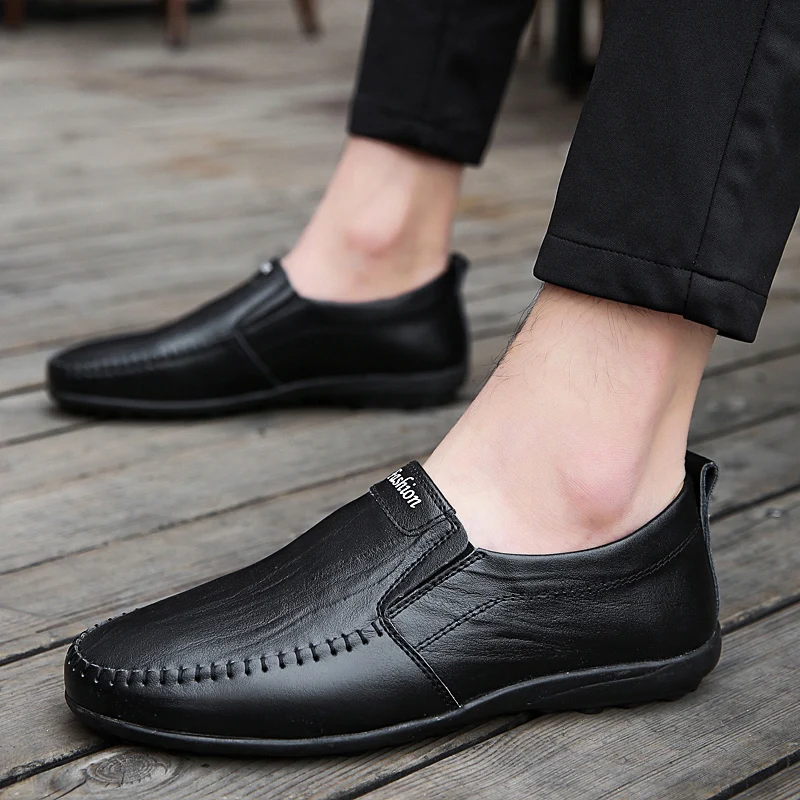 Мужские кроссовки Лоферы Кроссовки из натуральной кожи Удобная дышащая мужская